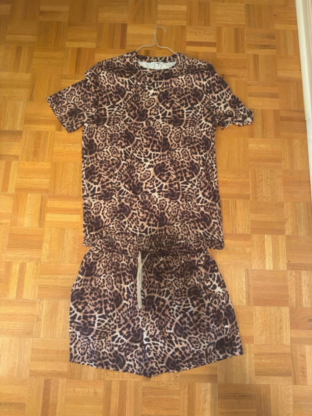 Men’s Leopard Print Set - Brown